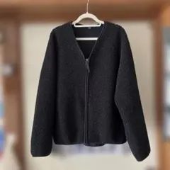 UNIQLO　フリースジャケット Mサイズ　Vネックフルジップカーディガン