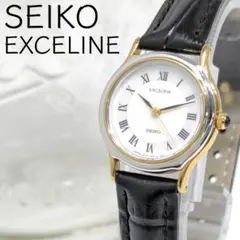 稼働 SEIKO EXCELINE シルバー オーバル 6Pダイヤ 3針 - メルカリ