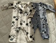 H&M ミッキーマウス ロンパース 2着セット