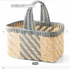 フェリシモ/クチュリエ 夢中になって編める クラフトバンドで作るかごキット ⑥