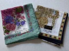 クリスチャンディオール　セリーヌハンカチセット①