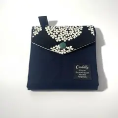 ハンドメイド 携帯用ボックスティッシュケース 詰め替え用 花柄フラップ二つ折り