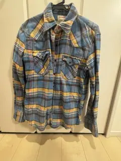 Wrangler ネルシャツ 青・黄色チェック