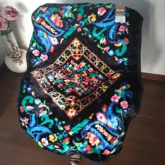 Lake Alster ペイズリー柄 ブラックブランケット 70×100cm