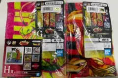 ドラゴンボール1番くじ　G賞ロングタオル2枚　H賞ガラスプレート1枚　セット