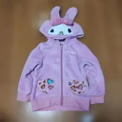 マイメロディXベビードール子供服キッズピンクフリース パーカー 100