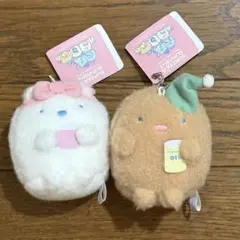 すみっコぐらし ナイトルーティン ボールチェーン付きぬいぐるみ とんかつしろくま