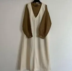 サマンサモスモス　ブルー　ジャンパースカート