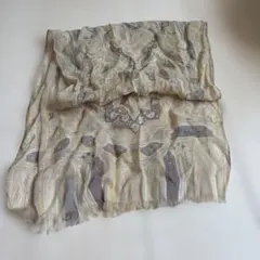 極美品　ETRO エトロ　ペイズリー柄シルクストール イエローベージュ系