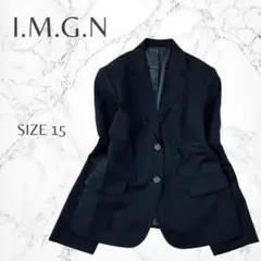 I.M.G.N フォーマル きれいめ オフィス ジャケット ウール 15 2XL
