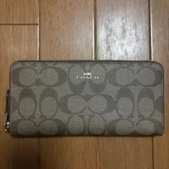 COACH 長財布 ベージュ　シグネチャー　PVCレザー 59267