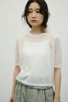 STYLEMIXER ウォッシャブルリネンミックスニットTのサムネイル