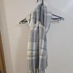 グレーチェックストール