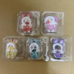 シルバニア　カラフルウサギコスチューム　5種類コンプリート