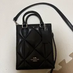 COACH キルティング ショルダーバッグ ブラック