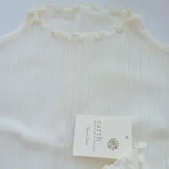 earthmusic&ecology綿100%ノースリｓホワイト新品未使用美品
