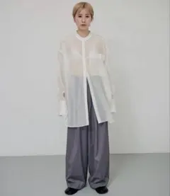 新品未使用 lit double tuck pants 36 グレー