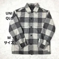 UNIQLO ユニクロ　メンズ ウールチェックジャケット M