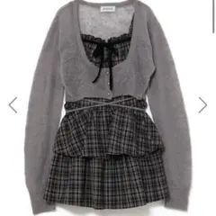 【完売品】bubbles コケットティアードワンピース グレー　セットアップ