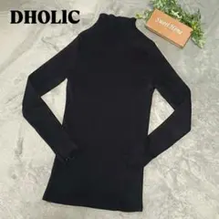 【DHOLIC】 ディーホリック タートルネック 長袖トップス ブラックのサムネイル