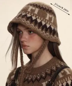 新品クロシェハット好きにニット帽　ハット