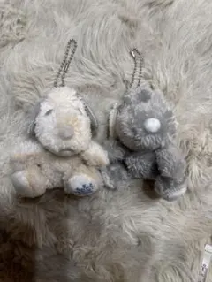 スヌーピー キーチェーン付きぬいぐるみ2点セット