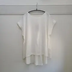 OPAQUE.CLIP ペプラム 半袖Tシャツ ホワイト S/36のサムネイル