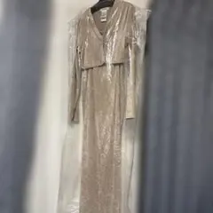 COCO DEAL クラッシュベロアコンパクトカーデ×キャミワンピース23秋冬