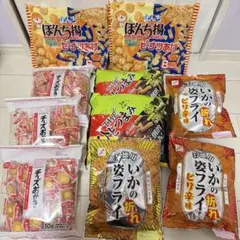 お菓子まとめ売り③ ぼんち揚&Theひとつまみ&チーズおかき&いかの折れ姿フライ