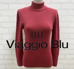 ★美品★ Viaggio Blu 赤 タートルネック ニットセーター ウール