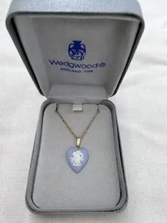 【美品・箱付】WEDGWOOD ウェッジウッド ジャスパー ネックレス ハート