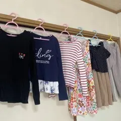 女の子130 トップス ワンピース 長袖 まとめ売り 半袖 ズボン ロンＴ