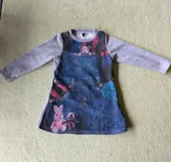 長袖ワンピース デニム風 120cm