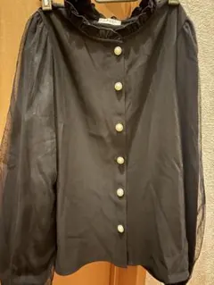 COLZA ブラック シャツ Sサイズ フリル付き