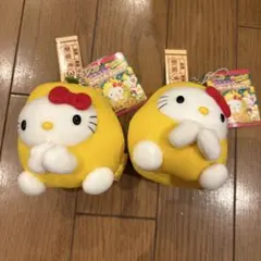 新潟限定　ご当地キティ　ルレクチェ　ぬいぐるみマスコット　2個セット