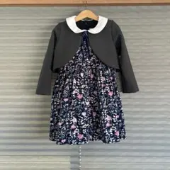 花柄ドレスとジャケットセット