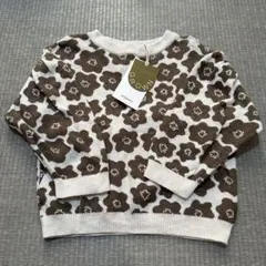 GROWN オーガニック花柄ニットセーター