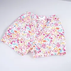 極美品 プティマイン 花柄 ショートパンツ 120 夏のお出かけに◎