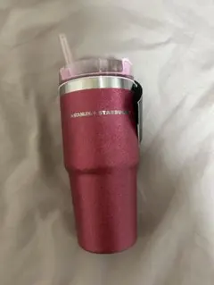3WAYステンレスタンブラーSTANLEYグリッタービビッドピンク473ml