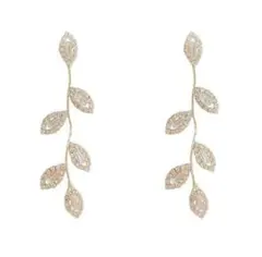 ピアス アクセサリー リーフ ブライダル ウェディング 上品 ゴールド