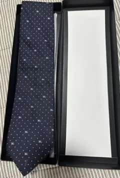 バーバリーロンドン ネクタイ ネイビー　ホースマーク