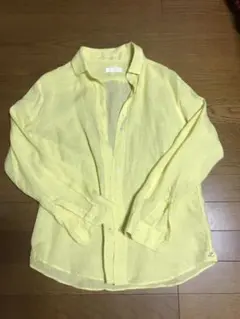 黄色 麻 シャツのサムネイル