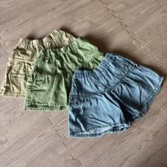 GU ショートパンツ3点セット　女の子120