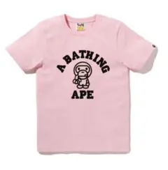 【値下げ可】A BATHING APE ピンク　Tシャツ　希少　エイプ　美品 A BATHING APE - エイプTシャツ A BATHING APE アベイシング