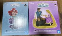 ディズニー　一番くじ　A賞　ラプンツェル　B賞　アリエル　シーンフィギュア