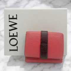 ⭐️良品⭐️ ロエベ トライフォールドウォレット 三つ折り財布 ピンク
