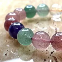 【浄化 恋愛運】水晶 ストロベリークォーツ アメジスト 多宝