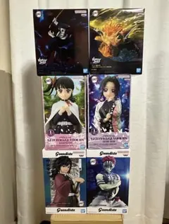 鬼滅の刃 冨岡義勇 猗窩座 胡蝶しのぶ 栗花落カナヲ 我妻善逸 獪岳 セット