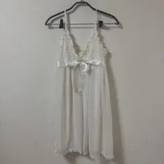 ホワイトキャミソールワンピース　平成　姫ギャル