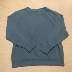 ユニクロ　ソフトニットフリースクルーネックT（長袖）　ブルー　Mサイズ